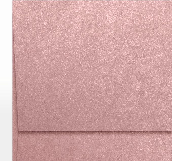 LUXPaper A7 Invitation Envelopes | Peel & Press | 5 1/4" x 7 1/4" | Misty Rose Metallic - Sirio Pearl | 84lb. Text | 1,000 Qty