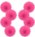 Red Graduation Party Decor,Girls Party Decorations ,Party Supplies Party Fans 12in, Anniversary Decorations for Party,Wedding Graduation Events Accessories 30 Color DIY Set （Rose Red）