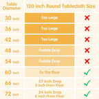 BRILLMAX 4 Pack Hunter Green Round Tablecloths 120 Inch - Circle Bulk Linen Polyester Fabric Washable Table Cloth Cover for Wedding Reception Banquet Birthday Party Buffet Restaurant