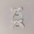50pcs 1-1/2" Mini White Satin Ribbon Bows Without Twist Ties for Crafts Gift Wrapping Packing Christmas Decoration (White)