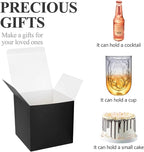 COTOPHER Small Gift Boxes 25 Pack 6x6x6 inches Black Gift Boxes with Lids for Gifts, Crafting, Wedding Party Favor, Cupcake Boxes, Candy, Bridesmaids Proposal Box with Ribbons and Stickers