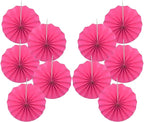 BARTHEW Red Graduation Party Decor, Girls Party Decorations, Party Supplies 8in Tissue Pom Poms, 30 Color DIY Set (Rose Red)