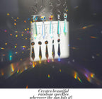 20PCS Chandelier Icicle Crystal Prisms Suncatcher,55mm Chandelier Crystals Replacement, AB Colors Crystals for Chandeliers with Hooks for Windows Wedding Lamp Decoration