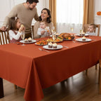 Fitable Rust Rectangle Tablecloths for 6 Foot Tables, 6 Pack - 70 x 108 Inches - Stain Resistant and Washable Fall Table Clothes, Polyester Fabric Table Covers for Wedding, Party, Banquet, Buffect