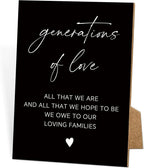 Wedding Signs for Reception, 8x11 Black Minimalist Style Love Signs for Wedding, Memorial Table Sign for Wedding, Bridal Shower Decor, Weddings Reception Decor-16