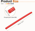 HARFINGTON 10pcs Hot Glue Sticks 0.28" Dia x 5.91" Long EVA Mini Hot Melt Adhesive Glue Stick for Hot Melt Gun Wood Plastic Glass Flowers Fabrics Foam, Multicolor