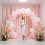 Sugargirl 10x10FT Blush Pink Backdrop Curtains Polyester Photo Backdrop Drapes Curtains 2 Panels with Rod Pockets for Party Birthday Wedding Photography Home Decoration