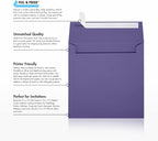 6 x 6 Square Envelopes - Wisteria Purple (50 Qty.)
