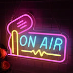 Planzo On Air Neon Sign for Live Studio Broadcasting Room Radio Station Bedroom Wall Decor LED Recording Neon Light Sign for Music Studio Boys Girls Game Room Man Cave Bar Club Office USB Powered 15.75’’