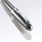 Cross Bailey Light Refillable Fountain Presented in a Everyday Gift Box - Medium Point, Black Ink, Polished Gray