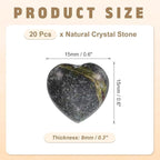 PATIKIL 20 Pcs Natural Heart Shaped Crystal Stone, 0.6 Inch Mini Polished Love Gemstone Crystal, Pocket Rock Engraved Worry Stones for Women Gifts Meditation, Red Brown