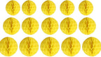 15pcs Honeycomb Balls Decorations 4'' 6'' 8'' Party Honeycomb Ball Flowers Tissue Pom poms Flower Ball Hanging Flower Balls for Baby Shower Birthday Wedding Nursery Decor(4'' 6'' 8'' Yellow)