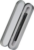 Hongdian M2 Mini Fountain Pen with Extra Fine Soft Nib, Sleek Shape Aluminium Short Pocket Travel Pen (Matte Black)