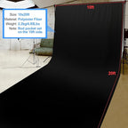 HEMMOTOP Black Backdrop Background,10x20 ft Black Screen for Photoshoot, Photo Backdrop Cloth for Party, Photography, Photo Video Studio and Television (Backdrop only)