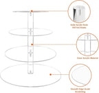 Cupcake Stand, 4 Tier Cupcake Stand for 50 Cupcakes, Round Tiered Cupcake Tower, Clear Acrylic Cupcake Holder, Dessert Stands for Party, Wedding, Birthday, Baby Shower, Halloween