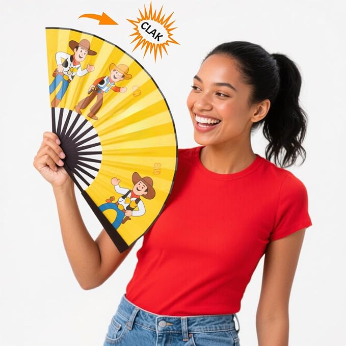 Custom Fans with Your Photo/Text - 13 Inch Personalized Folding Hand Fan for Line Dancing, Weddings, Parties | Decorative Gift for Women, Church Events & Dance Performances (200, 13 Inch)