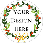 100-1000pcs Custom Stickers Merry Christmas Stickers Personalized Labels Adhesive Xmas Decorative Envelope Seals Stickers for Cards Gift Boxes (Round-4)