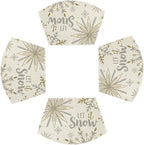 Artoid Mode Christmas Snowflakes Wedge Shape Placemats for Round Table Set of 4, Let it Snow Winter Winter Seasonal Kitchen Dining Table Decoration for Indoor Party Home