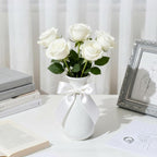 Double Face White Satin Ribbon 1-1/2 inch X 25 Yards Polyester White Ribbon for Wedding Decor, Wreath, Gift Package Wrapping and Other Projects