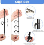 6 Pack 4.5 Inch Heavy Duty Spring Clamps + 6 Pack Backdrop Clips, Elastic Nylon Backdrop Clamps Holder Background Clips for Video Photography Background Support, Canvas, Creation and Home Use