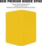 Premium 1000+ Pockets Card Binder,16 Pockets Trading Card Binder Ringless Side Loading Trading Card Album Folder for TCG -Yellow