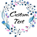 Custom Stickers for Weddings, Birthdays & Businesses - Personalized Labels with Your Logo - Waterproof, Fade and Heat Resistant - Pack of 100-1000 (Wreath L, 3 Inch)