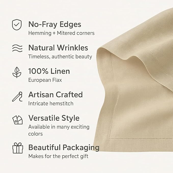 Linen Table Runner 72 inches Long – 100% Pure Linen Pink Hemstitch Table Runner 14 x 72 Inch for Dining, Spring, Summer, Wedding Decorations, Gift – Elara