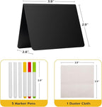 4" x 3" Mini Chalkboard Signs for Food, 28 Pack Mini Table Chalkboard Signs for Buffet, Reusable Drink and Food Signs for Buffet Display, Party and Bakery