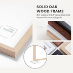 Opposite Wall - 22x28 in - Natural Solid Oak Wood Picture Frame - Lightweight, Versatile & Shatterproof - Wall Hanging Poster or Photo Frame - Wall Decor for Office, Gallery & Home