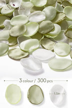 Serwalin 300Pcs Silk Rose Petals Artificial Flower Petals for Weddings Bean Green Fake Rose Petals Flower Girl Aisle Romantic Decor Dinner Table Centerpieces Proposal (3 Color Mixes)