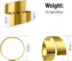 Gold Napkin Rings Set of 10, Metal Material (Gold, Normal)