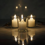 WGV Tea Light Votive Candle Holder 2.2x2.75, Clear Tiny Utility Cylinder Glass Vase, Small Planter Terrarium for Home Accent Decor, 24 Pc