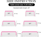 SHEJIZE 20 Pack Pink Satin Table Runner 12x108 Inches Long, Bright Silky Smooth Satin Table Runner Table Decor for Wedding Banquet Christmas Prom Event Birthday Party