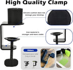 BOMGE Boom Arm Mic Stand - Adjustable Heavy Duty Suspension Boom Scissor Arm Stand with Cable Management Channels, Desk Clamp for Podcasts, Streaming, Gaming, Home Office, Recording (Black)