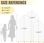MODFUNS Metal Arch Backdrop Stand and Cover Set 4&5&6ft Gold Arch Backdrop Stand and White Arches Cover Balloon Arched Backdrop Frame with Covers for Wedding Ceremony Birthday Party Decor