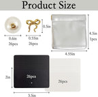 26Pcs Decorative Bow Place Card Holders Bulk Gold Name Card Stands Set Photo Holders for Wedding Birthday Party,Table Place Cards, Food Signs，Name Tag