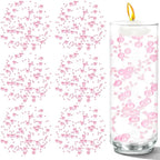 100 PCS Artificial Floating Beads for Centerpieces Vases, Light Pink 8+3mm String Beads for Wedding Party Faux Pearl String for Decorating, String Pearls for Crafts Vase Filler