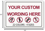 Custom Signs Outdoor Metal,Personalized Street Sign,Create Your Own Sign-Offices、Businesses、Workplaces Address Signs,Indoor and Outdoor Use