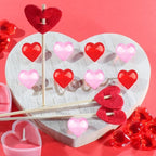 Fangoo 110 Pieces Red Pink Acrylic Heart Gems for Valentine's Day Decor Heart Rocks Vase Filler Table Scatter for DIY Crafts Engagement Wedding Anniversary Home Decoration