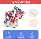 Artoid Mode Red Dahlia Floral Pinnata Memorial Day Table Runner, 4th of July Veterans Day Kitchen Dining Table Decoration for Home Party Decor 13x72 Inch