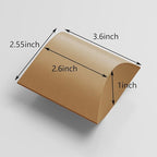 Kraft Paper Pillow Candy Box, Foldable Gift Box with Jute Rope for Weddings, Parties, Birthdays, Holidays, 60 Pcs