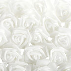 Juvale White Flowers Artificial Roses - Artificial Flowers for Wedding Decor & Centerpiece Table Decorations - 100-Pack, 3 in Diameter, White