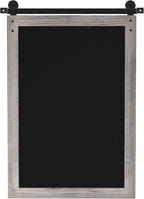 COGOOD Farmhouse Barn Door Mirror - 25 x 38 Rustic Bathroom Mirror for Living Room, Entryway, Vanity Wall Decor (Grey)