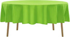 90 inch Round Tablecloth Washable Polyester Table Cloth Decorative Table Cover for Wedding Party Dining Banquet（90 inch,Apple Green）
