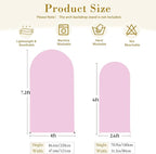 7.2FT 6FT Arch Backdrop Cover for Wedding, Set of 2 Stretchy Spandex Fitted Arch Stand Cover for Baby Shower, Birthday Party Decor, Chiara Backdrop Cover with Double-Sided Design(Pink)