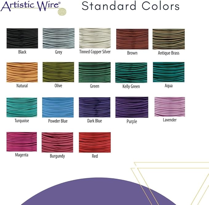 Artistic Wire, 20 Gauge Tarnish Resistant Colored Copper Craft Wire, Powder Blue, 15 yd