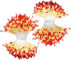 HAHIYO 700Pcs 2mm Yellow and Red Matte Double Head Flower Stamen Pistil for Flower Making Scrapbook Decoration Handmade Artificial Flowers Pistil Matt-Like Floral Stamens Flowers Pollen Stamen
