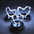 VOOKRY 6 Pack Solar Mason Jar Lights, 30 LED Mason Jar Lids Waterproof Firefly Fairy String Lights with 6 Hangers(No Jars), for Outdoor Patio Garden Yard Lawn Party Wedding Decoration - Cool White