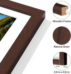 Vittanly 8x10 Collage Picture Frame, Displays 2Pcs 4x6 Pictures with Mat, Photo Frame for Wall Mounting or Table Top with Stand, Brown, 1 Pack