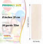 Crystal Organza Fabric Tulle 11 Inch by 50 Yards Sheer Tulle Rolls for DIY Craft Wedding Party Baby Shower Decor Gift Wrapping Party Supplies (Ivory)